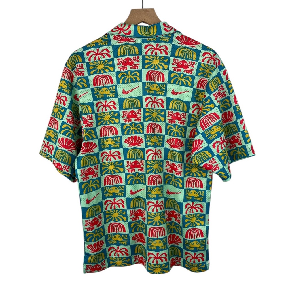 Nike Dri-FIT Men's Spring Button Down Mesh Top Mint - Picture 2 of 9